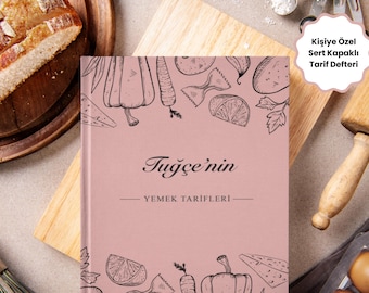 Kişiye Özel-tarief Defteri 114 Tarif Sayfası Bireysel Yemek Kitab Parlak Kapak Hediye Fikri