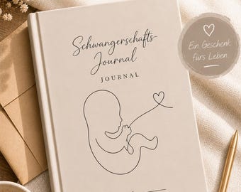 Schwangerschaftstagebuch personalizado Schwangerschaft Journal Baby Tagebuch Geschenk für werdende Mama Ultraschall Erinnerungsbuch