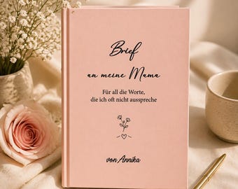 Personalisiertes „Brief an Mama“-Journal – Emotionales Muttertagsgeschenk, Erinnerungsbuch