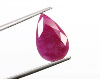 Rubí rosa natural AAA, forma de pera facetada, 4,30 cts