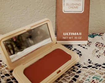 Vintage Charles Revson Ultima II Blushing Cream Rouge Compact Tender BLOSSOM nib