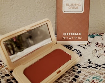Vintage Charles Revson Ultima II Blushing Cream Rouge Compact Tender BLOSSOM nib