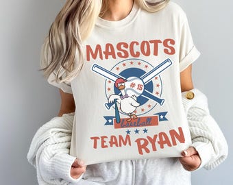 Personalisiertes Baseball Maskottchen Shirt, personalisiertes Team Name T-Shirt, lustiges lustiges Gans Mama Shirt, Schulgeist Sport-Team Geschenk, benutzerdefinierter Maskottchen Fan