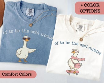 Auntie and Uncle Silly Goose Shirt, Cool Auntie Club Tee, New Aunt Gift, Funny Uncle Announcement, Baby Reveal Hoodie, Family Goose Set,