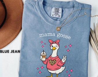 Mama Goose Shirt, Coffee lovers Club, Mothers Day Women, Funny Silly Goose Iced Coffee Tee, Tired Moms Club Sweatshirt, Mom Needs Coffee