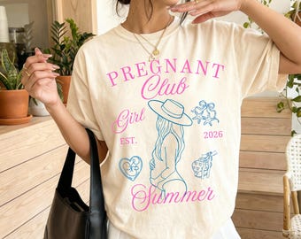 Custom Summer Pregnancy Announcement Shirt, Beach Baby Reveal Tee, Pregnant Girl or Boy Summer Shirt, Gift for Mom to Be, Funny Pregnant