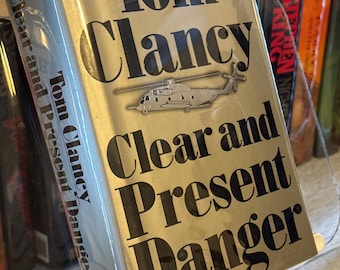 Peligro inminente de Tom Clancy / Primera edición de 1989, tapa dura, thriller
