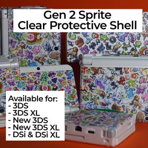 Gen 2 Johto Sprite DIY 3DS Nds Case Full model Cartoon Anime handmade protective case, 3ds 2ds Nds Clear shell Gift