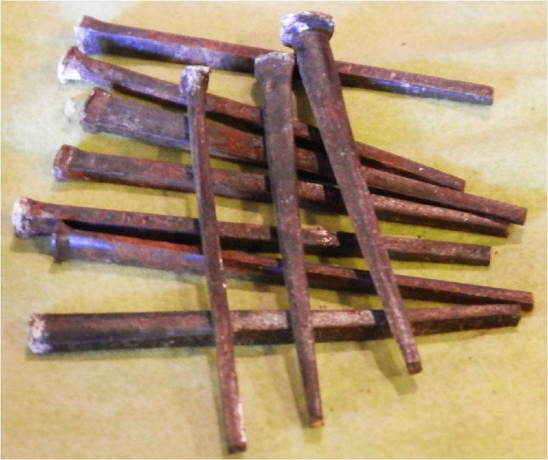 Antique Square Nails Etsy
