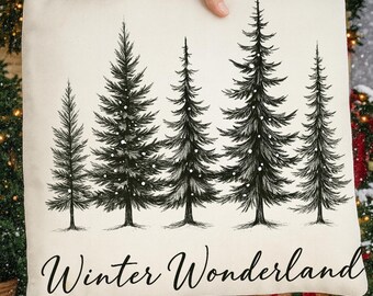 Winter Wonderland Trees Shirt Design – Snowy Evergreen Christmas Apparel & Gifts