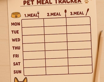 Printable Dog Feeding Schedule