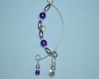 Handmade Boho-Chic Blue and Silver Dangle Earrings