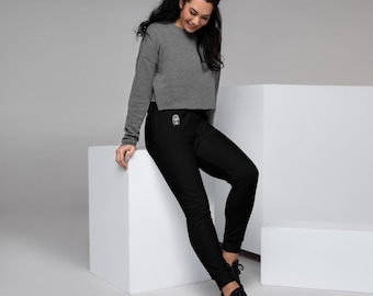 Pantaloni da jogging da donna di Fibroeaz® per sensibilizzare sulla sindrome di Ehlers-Danlos.