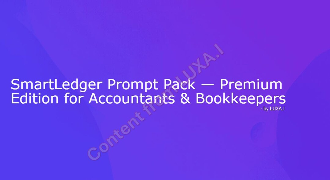 Smart Ledger Premium Prompt Pack - Etsy