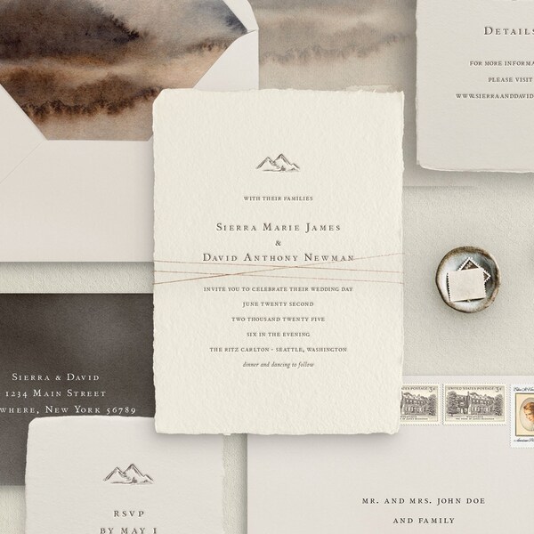 Mountain Wedding Invitation - Etsy