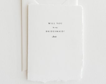 Will You Be My Maid of Honor / Will You Be My Bridesmaid Handmade Paper Cards - Gabriella