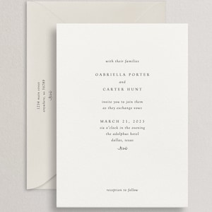 Handmade Paper Letterpress Floral Wedding Invitation Custom Venue Illustration Save the Dates Wedding Invites Gabriella Sample image 9