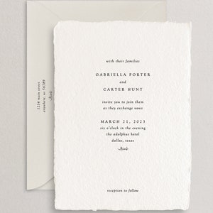 Handmade Paper Letterpress Floral Wedding Invitation Custom Venue Illustration Save the Dates Wedding Invites Gabriella Sample image 7