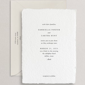 Handmade Paper Letterpress Floral Wedding Invitation Custom Venue Illustration Save the Dates Wedding Invites Gabriella Sample image 8