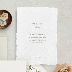 Handmade Paper Letterpress Floral Wedding Invitation Custom Venue Illustration Save the Dates Wedding Invites Gabriella Sample image 4