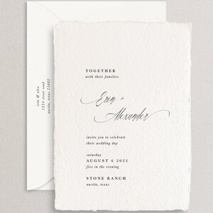 Handmade Paper Letterpress Wedding Invitation Custom Venue Illustration Save the Dates Wedding Invites Menus Erin Sample image 6
