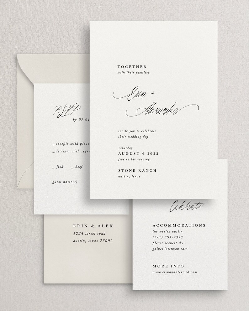 Handmade Paper Letterpress Wedding Invitation Custom Venue Illustration Save the Dates Wedding Invites Menus Erin Sample image 5