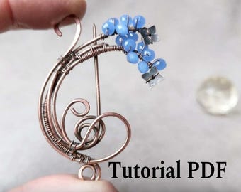 Tutoriel broche lavande tissée métallique, pendentif lavande (patron PDF)