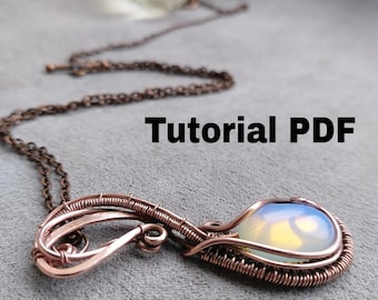 Wire Wrapped Tutorial, MoonStone Pendant Weaving Guide (PDF)