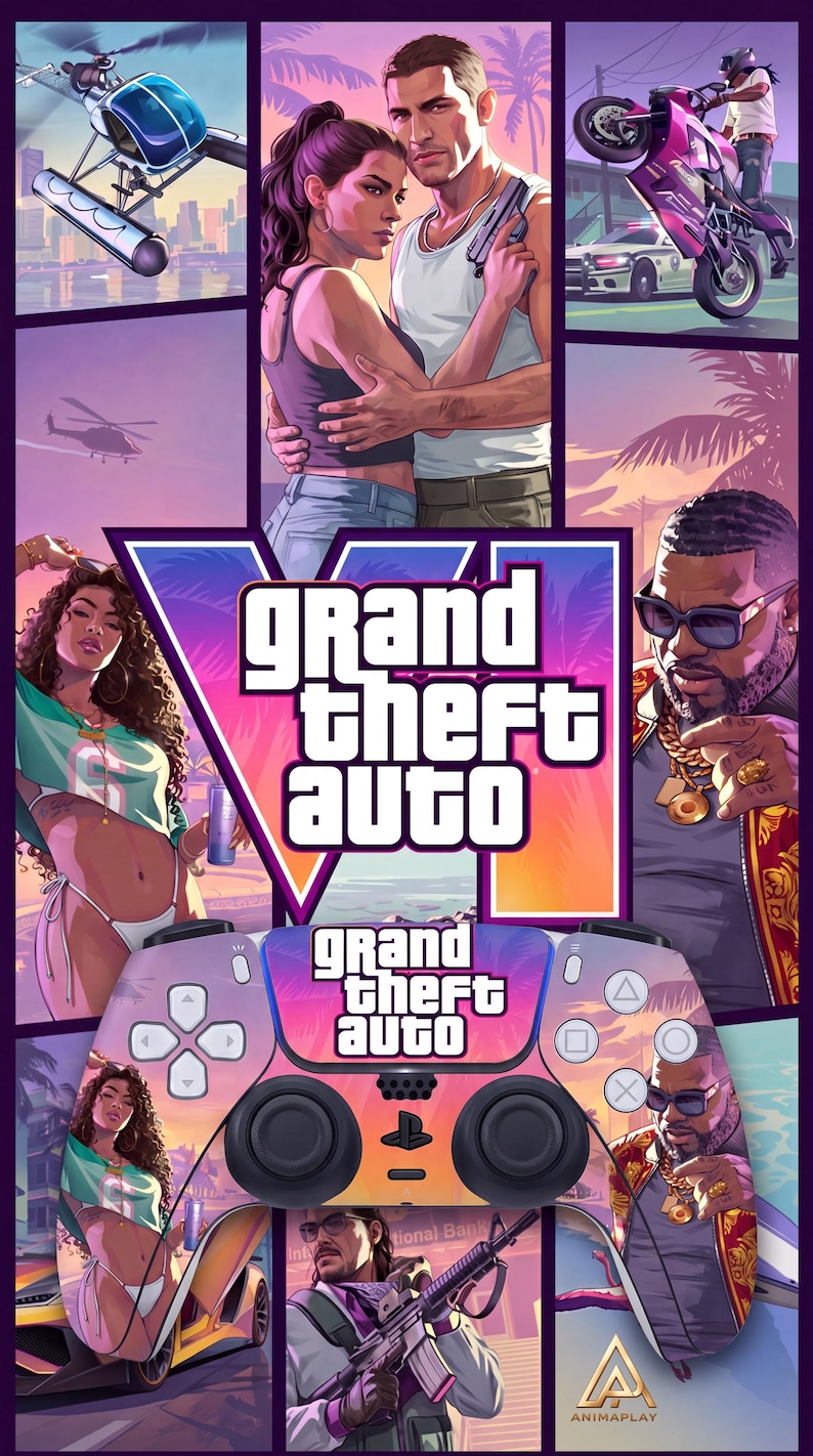 PS5 - Console Skin | GTA VI - Premium Vinyl Wrap | GTA 6 | Made in France image 2