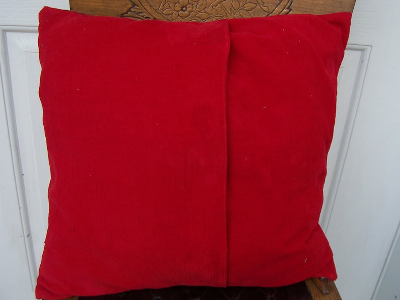 Christmas Pillow Sham in Red Velvet and Christmas Prints Etsy