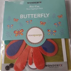 Sue Spargo&#39;s Pre-Cut Wool Applique Block Kits  Butterfly, Bird and Tree, House and Flower