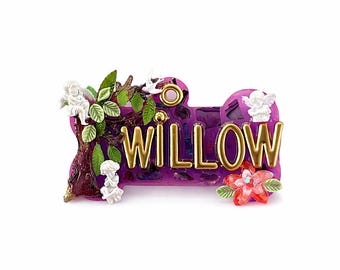 Gepersonaliseerde hondennaamplaatje – aangepast huisdier-ID-tag 'Willow'