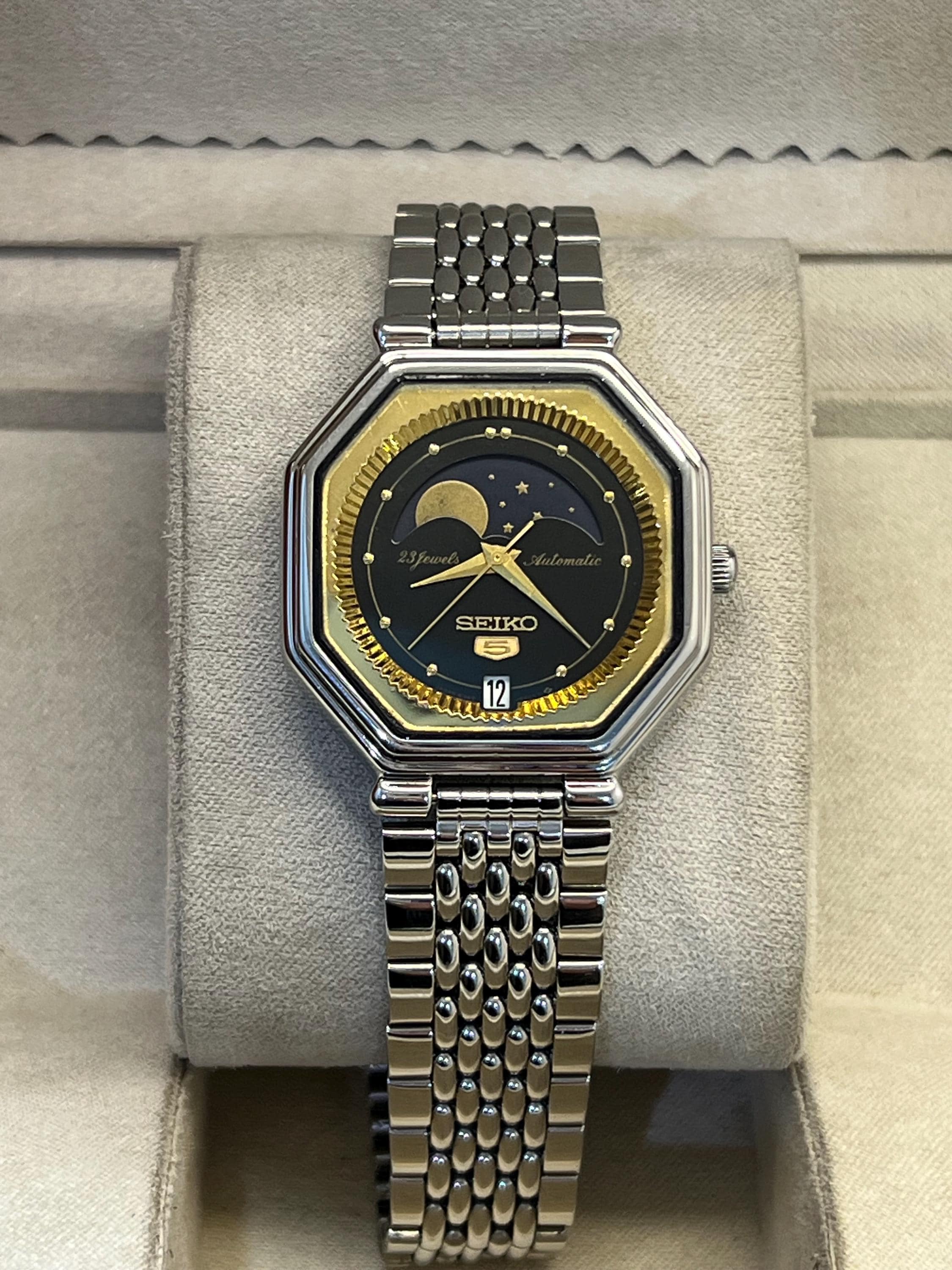 レア！SEIKO 5 自動巻き 21石オーバルケース 7019-5000 実働品です。 0 