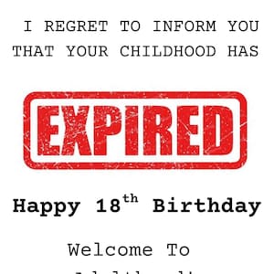 18th Birthday Gift Tags, Things that you can do when you’re 18