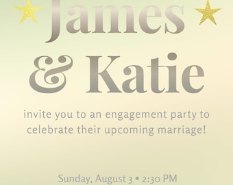 Engagement party invitation - fully editable digital download