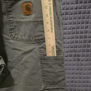 Carhartt Canvas Carpenter Work Pants 38x32 Mens Gray Cargo Cotton Jeans Utility image 6