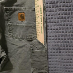 Carhartt Canvas Carpenter Work Pants 38x32 Mens Gray Cargo Cotton Jeans Utility image 7