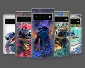 Stitch Phone Case Ohana Disney Cartoon Cover for Google Pixel 10, 10Pro, 9, 8A, 8, 7A, 6A Samsung S25, S24Fe, S23, A17, iPhone 17, 16, 15