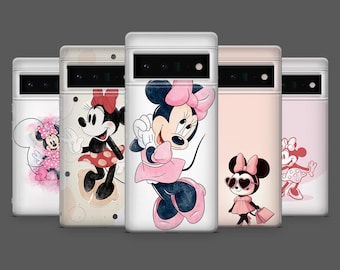 Minnie Mouse Phone Case Disney Cartoon Cover for Google Pixel 10, 10Pro, 9, 8A, 8, 7A, 6A Samsung S25, S24Fe, S23,A17, iPhone 17, 16, 15