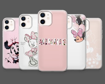 Minnie Mouse-telefoonhoesje Disney Mickey-hoes voor iPhone 17Pro, 16, 15, 14, 13, 12, Samsung S25, S24, S23Fe, S22, A17, A26, A56, Pixel 10, 9Pro