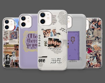 Friends Phone Case 90s TV Show Ross Rachel Cover for iPhone 17Pro, 16, 15, 14, 13, 12, Samsung S25, S24, S23Fe,S22,A17,A26,A56,Pixel 10,9Pro
