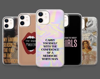 Funda para teléfono feminista con temática de patriarcado y derechos de las mujeres para iPhone 18 Pro, 17, 16, 15, 14, 13, Samsung S26, S25, S24, S23, A17, A57, A37 Pixel 11, 10