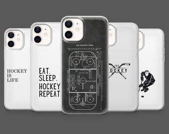 Ice Hockey Phone Case Winter Sport Rink Cover for iPhone 17Pro, 16, 15, 14, 13, 12,Samsung S25, S24, S23Fe, S22, A17, A26, A56, Pixel 10, 9