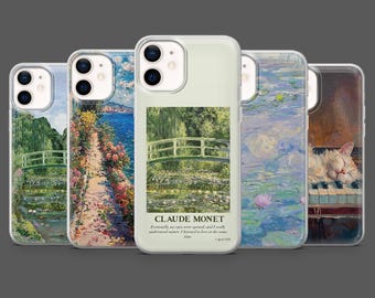 Claude Monet Phone Case Painting Famous Art Cover for iPhone 17Pro, 16, 15, 14, 13, 12, Samsung S25, S24,S23Fe,S22,A17,A26,A56,Pixel 10,9Pro