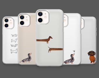 Dachshund Phone Case Sausage Dog Wiener Dog Cover for iPhone 17Pro, 16, 15, 14, 13, 12,Samsung S25, S24, S23Fe,S22, A17,A26,A56, Pixel 10, 9