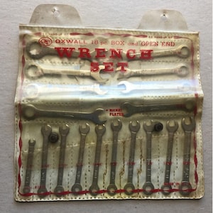 Vintage, #3973-Oxwall Wrench Set-18 Pc-Made In USA-Vernickelt