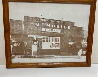 Vintage Chippewa, Lake, Ohio Hupmobile Automotive Dealership Sohio Gas Station