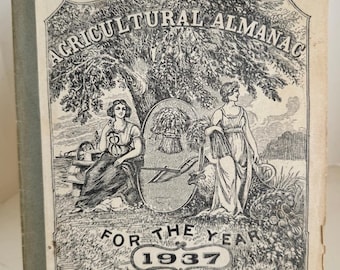 Almanach agricole de John Baers Sons, vintage, 1937 Almanach des fermiers de Lancaster, Pennsylvanie