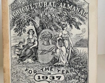Almanach agricole de John Baers Sons, vintage, 1937 Almanach des fermiers de Lancaster, Pennsylvanie