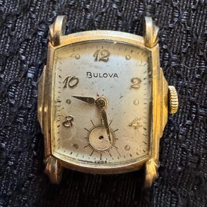 1953 Bulova is 17 Jewel Wind Up Ladies Wrist Watch - For Parts Vintage 1953 6B0 Bulova 17 jewel ladies wrist watch movement  main image 4